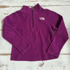 Purple The North Face fleece pullover girls xs(6)